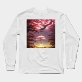 Fantasy Blossoms: The Tale of the Sakura Long Sleeve T-Shirt